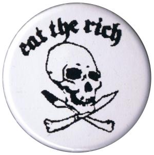 37mm Button: Eat the rich (Totenkopf)