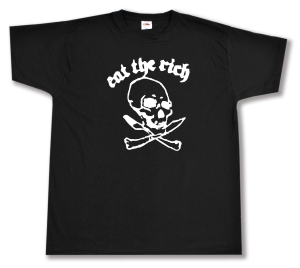 T-Shirt: Eat the rich (Totenkopf)