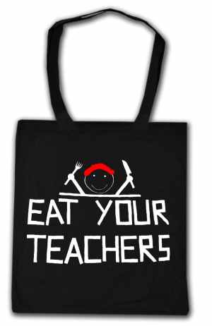 Baumwoll-Tragetasche: Eat your teachers