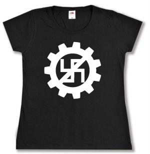 tailliertes T-Shirt: EBM gegen Nazis