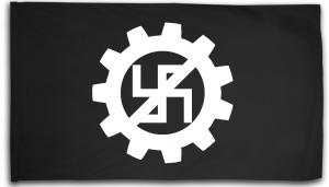 Fahne / Flagge (ca. 150x100cm): EBM gegen Nazis