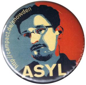 50mm Magnet-Button: Edward Snowden ASYL