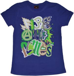 tailliertes T-Shirt: Elements purple