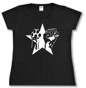 tailliertes T-Shirt: Faust und Pfote - Stern