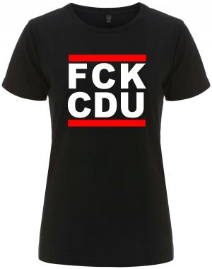 tailliertes Fairtrade T-Shirt: FCK CDU