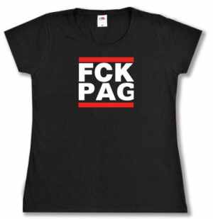tailliertes T-Shirt: FCK PAG
