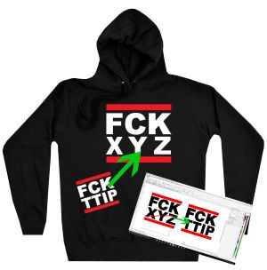 taillierter Kapuzen-Pullover: FCK XYZ