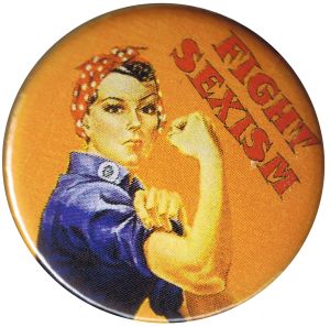 37mm Button: Fight sexism