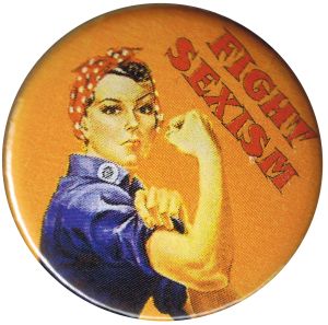 50mm Button: Fight sexism