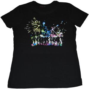 tailliertes T-Shirt: Fireworks