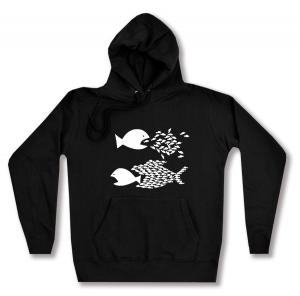taillierter Kapuzen-Pullover: Fische