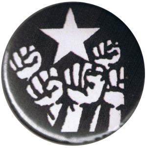 25mm Button: Fist and Star