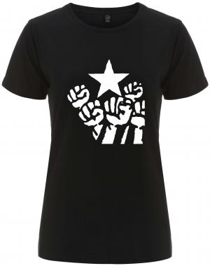 tailliertes Fairtrade T-Shirt: Fist and Star