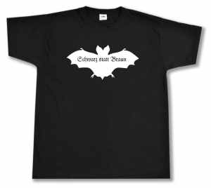 T-Shirt: Fledermaus - schwarz statt braun