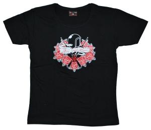 tailliertes T-Shirt: Flower Power