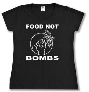 tailliertes T-Shirt: Food Not Bombs