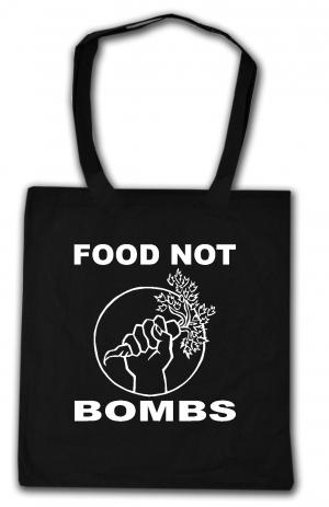 Baumwoll-Tragetasche: Food Not Bombs