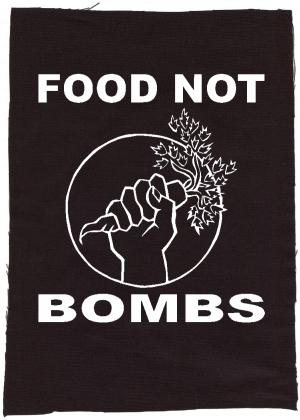 Rückenaufnäher: Food Not Bombs