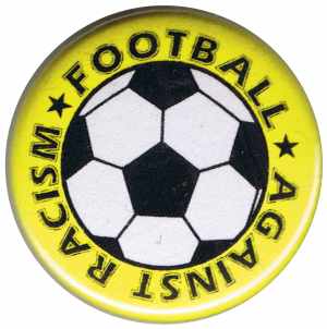 37mm Button: Football against racism (gelb)