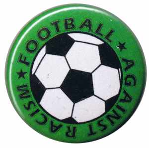 25mm Magnet-Button: Football against racism (grün)