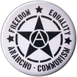 37mm Button: Freedom Equality Anarcho-Communism