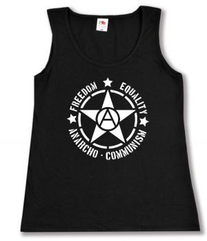tailliertes Tanktop: Freedom - Equality - Anarcho - Communism