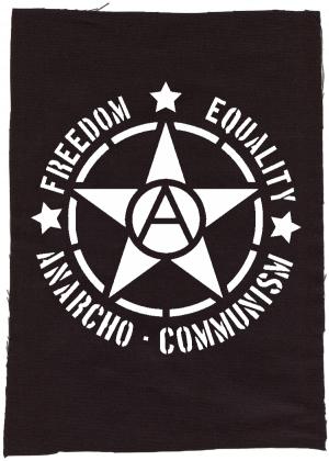 Rückenaufnäher: Freedom - Equality - Anarcho - Communism