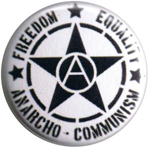 50mm Magnet-Button: Freedom Equality Anarcho-Communism
