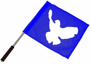 Fahne / Flagge (ca. 40x35cm): Friedenstaube