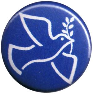 25mm Magnet-Button: Friedenstaube mit Zweig