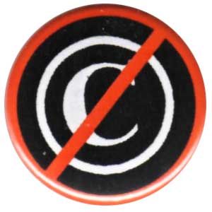 25mm Magnet-Button: Fuck copyright