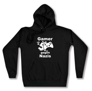 taillierter Kapuzen-Pullover: Gamer gegen Nazis