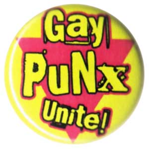 25mm Button: gay punx unite