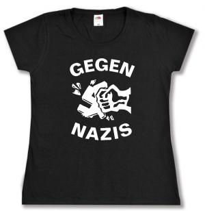 tailliertes T-Shirt: Gegen Nazis