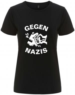 tailliertes Fairtrade T-Shirt: Gegen Nazis