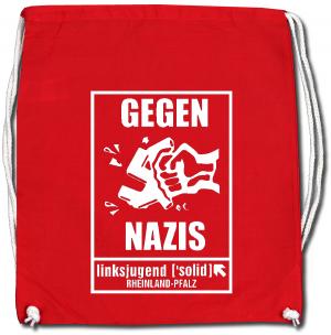 Sportbeutel: Gegen Nazis - linksjugend [´solid] Rheinland-Pfalz