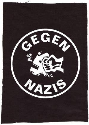Rückenaufnäher: Gegen Nazis (rund)