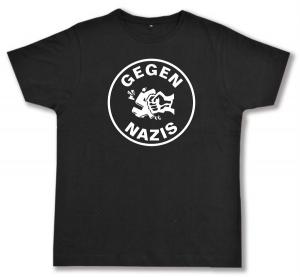 Fairtrade T-Shirt: Gegen Nazis (rund)