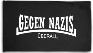 Fahne / Flagge (ca. 150x100cm): Gegen Nazis Überall