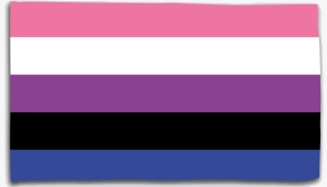 Fahne / Flagge (ca. 150x100cm): Genderfluid