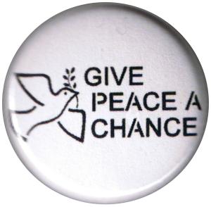25mm Magnet-Button: Give peace a chance