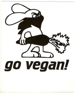 Aufkleber: Go Vegan