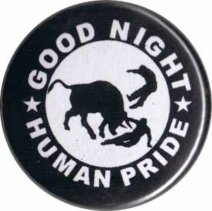 37mm Magnet-Button: Good night human pride