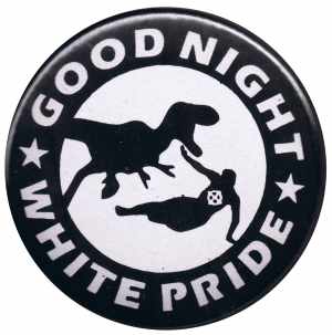 50mm Magnet-Button: Good night white pride - Dinosaurier
