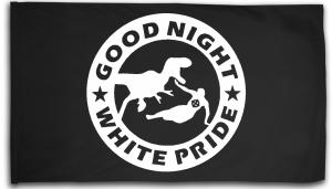 Fahne / Flagge (ca. 150x100cm): Good night white pride - Dinosaurier