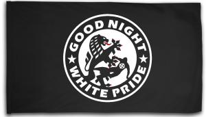 Fahne / Flagge (ca. 150x100cm): Good night white pride (Dresden)
