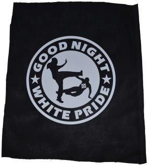 Rückenaufnäher: Good Night White Pride (dünner Rand)