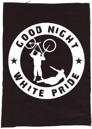 Rückenaufnäher: Good Night White Pride - Fahrrad