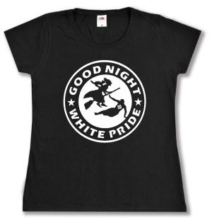 tailliertes T-Shirt: Good night white pride - Hexe