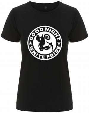tailliertes Fairtrade T-Shirt: Good night white pride - Motorrad